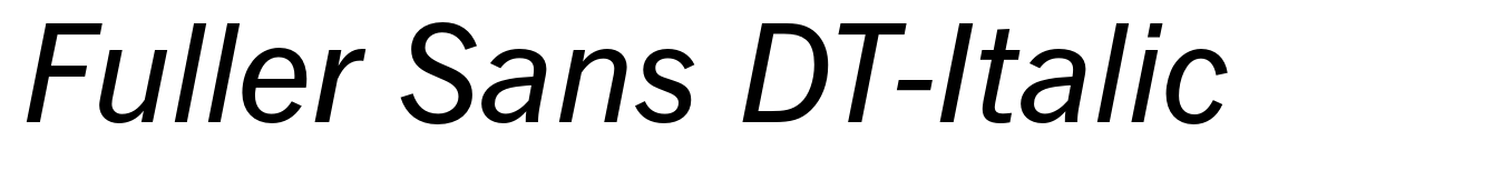 Fuller Sans DT-Italic